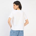 Ladies' 100% Cotton Round Neck T-Shirt, सफ़ेद, small