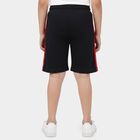 Boys Navy Blue Regular Fit Casual Bermuda Shorts, Navy Blue, small