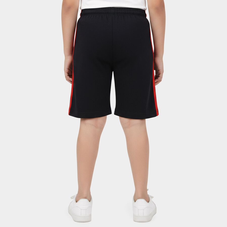 Boys Navy Blue Regular Fit Casual Bermuda Shorts, Navy Blue, large