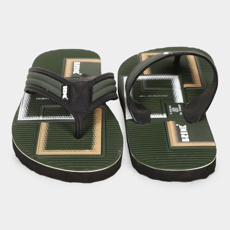 Men's Slippers, Olive, large image number null