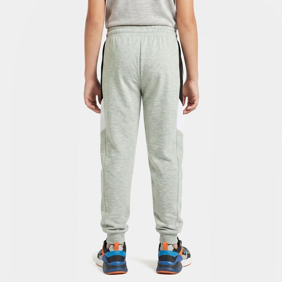 Boys Grey Jogger Fit Slogan Print Winter Pyjama, मिश्रित हल्का ग्रे, large