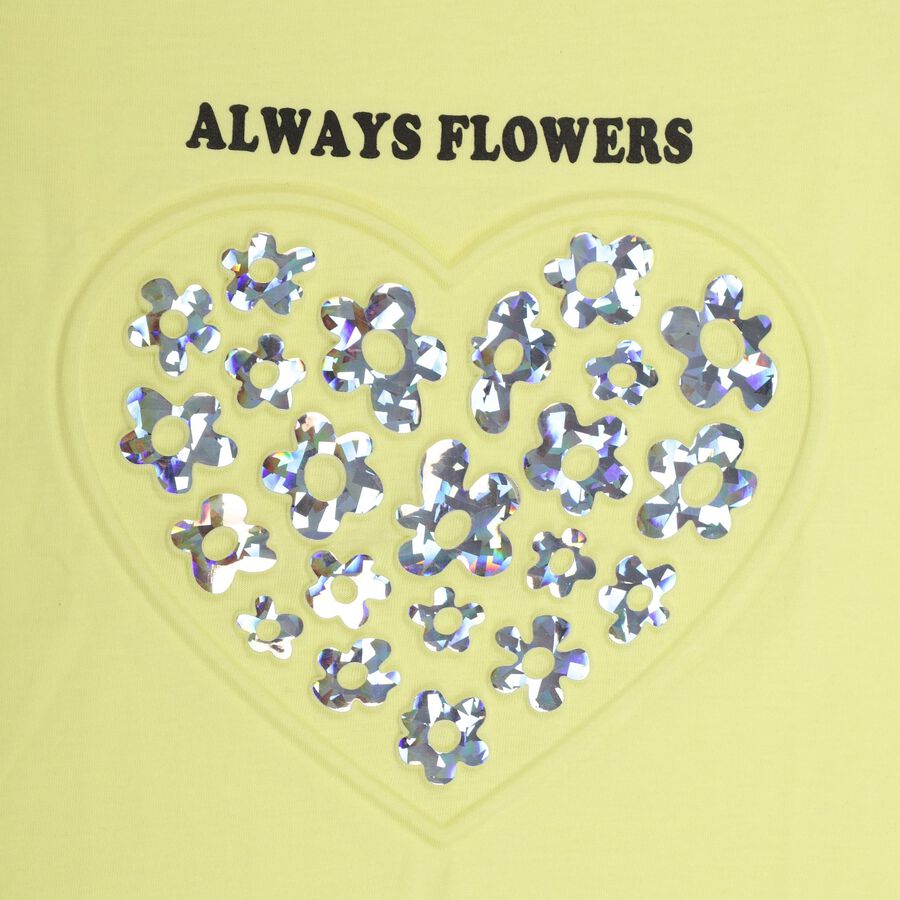 Girls' 100% Cotton T-Shirt , Yellow, large image number null