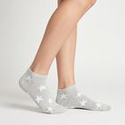 Women's Assorted Regular Fit Star Print Pack of 3 Socks, चुनिंदा, small