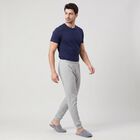 Men's Grey Ribbed Long Johns Thermal, मिश्रित हल्का ग्रे, small