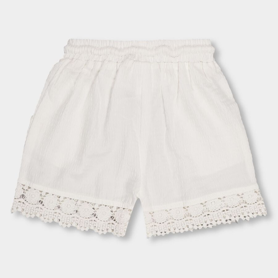 Girls' Shorts, सफ़ेद, large image number null