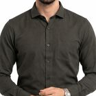 Men's Dark Green Formal Shirt, Dark Green, small