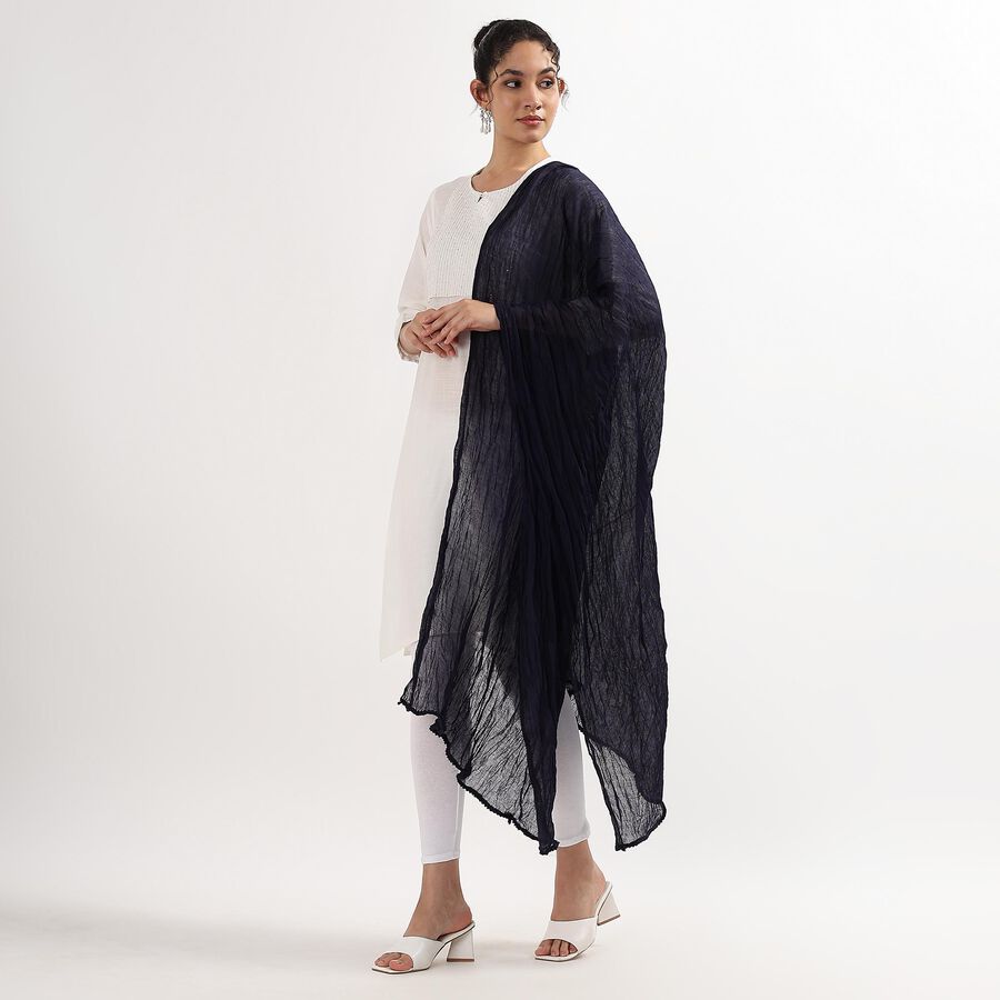 Ladies' Dupatta , Navy Blue, large image number null