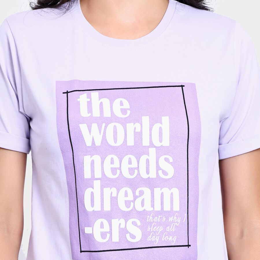 Ladies' Round Neck T-Shirt , Lilac, large image number null