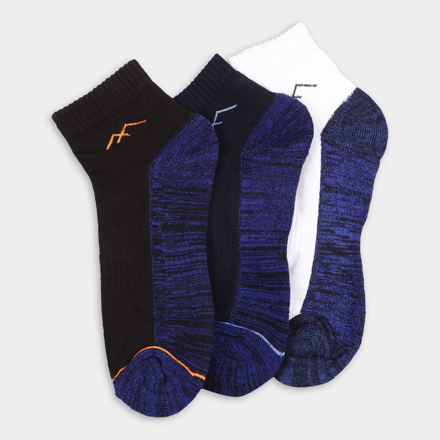 Men's Socks (Pack of 3), नेवी ब्लू, large