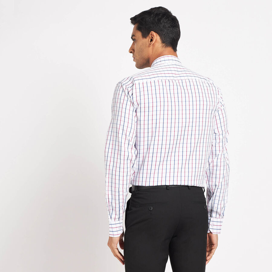 Checks Formal Shirt, White, large image number null