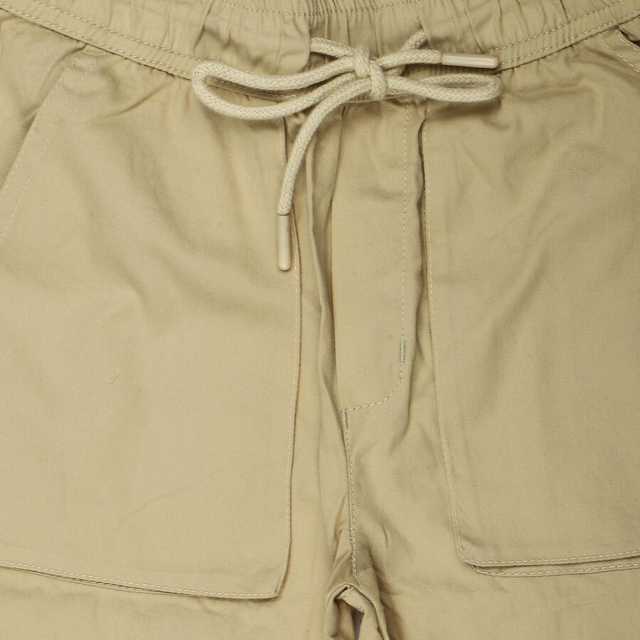 Girls Beige Cargo Fit Utility Jeans, Beige, large