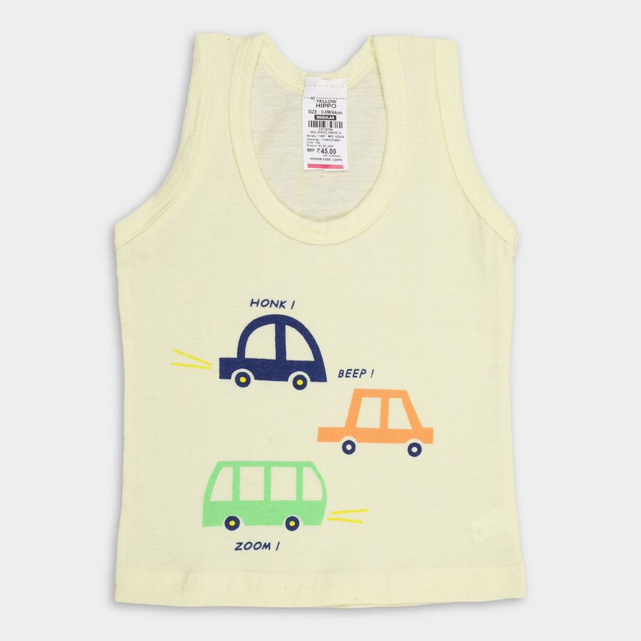 Infants' 100% Cotton Vest , Yellow, large