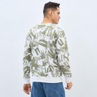 Men's Light Sage Green Crew Neck Casual Sweatshirt, Light Green, small image number null