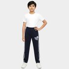 Boys' Navy Blue Regular Fit Basketball Printed Pyjama, नेवी ब्लू, small