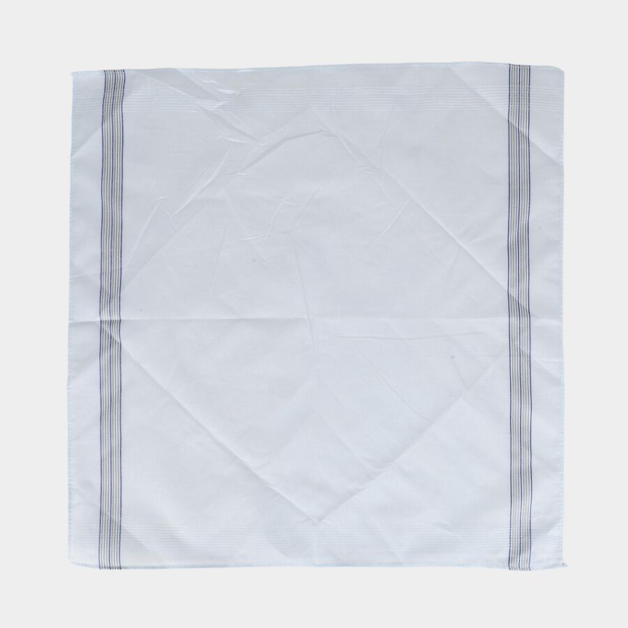 Men's Aqua Striped Pack of 3 Handkerchief, Aqua, large