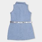 Girls' Frock , Light Blue, small