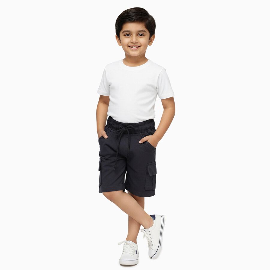 Boys' Bermuda, Dark Grey, large image number null