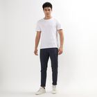Men's Slim Fit Casual Trousers , नेवी ब्लू, small image number null