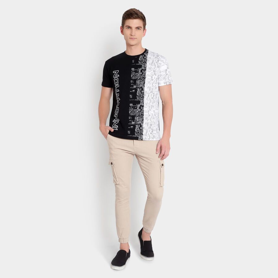 Regular Round Neck T-Shirt, Black, large image number null
