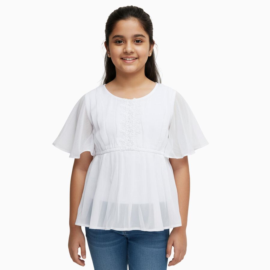 Girls' T-Shirt, White, large image number null