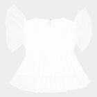 Girls Solid T-Shirt, Off White, small image number null