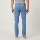 Men's Light Blue Slim Fit Solid Jeans, हल्का नीला, small
