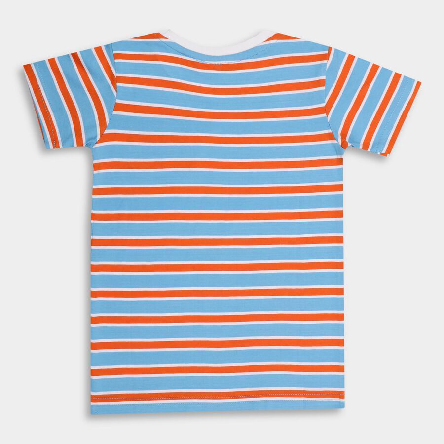 Boys' 100% Cotton Half Sleeves T-Shirt, Light Blue, large image number null