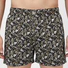 Men's Grey Regular Fit Solid Boxers, गहरा ग्रे, small