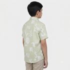 Boys Mint Green Cotton Regular Fit Casual Shirt, Light Green, small