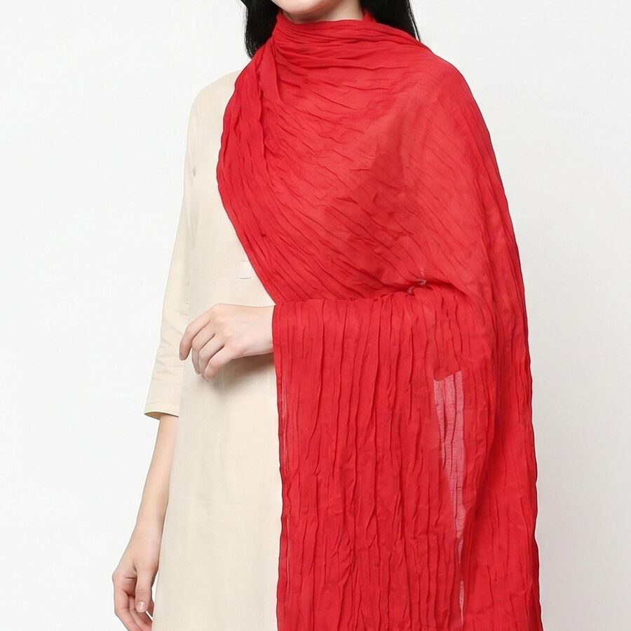 Women's Fuchsia Solid Dupatta, Fuchsia, large
