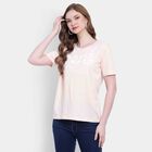 Printed Round Neck T-Shirt, Peach, small image number null