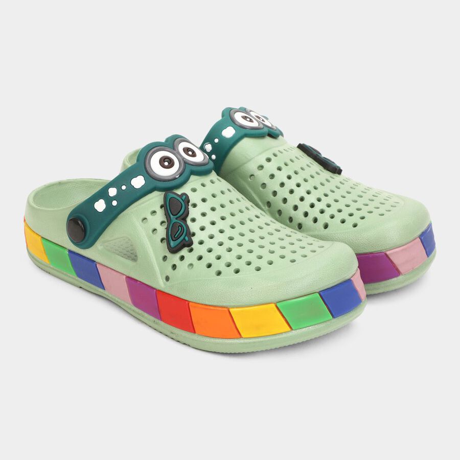 Boys Solid Clog, Green, large image number null