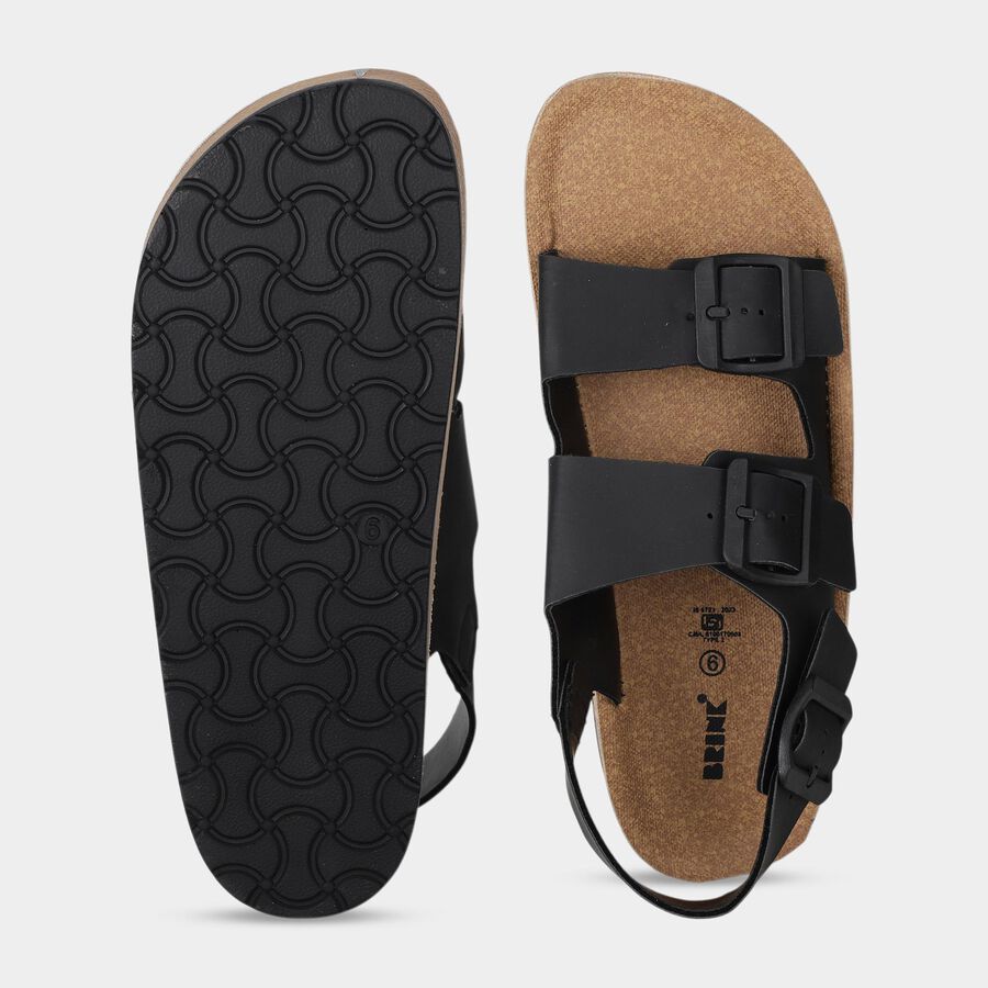 Men's Sandal, काला, large