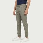 Men's Grey Slim Fit Casual Trousers, Light Grey, small