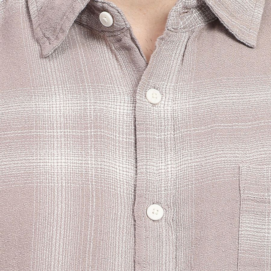 Men's 100% Cotton Casual Shirt , Beige, large image number null