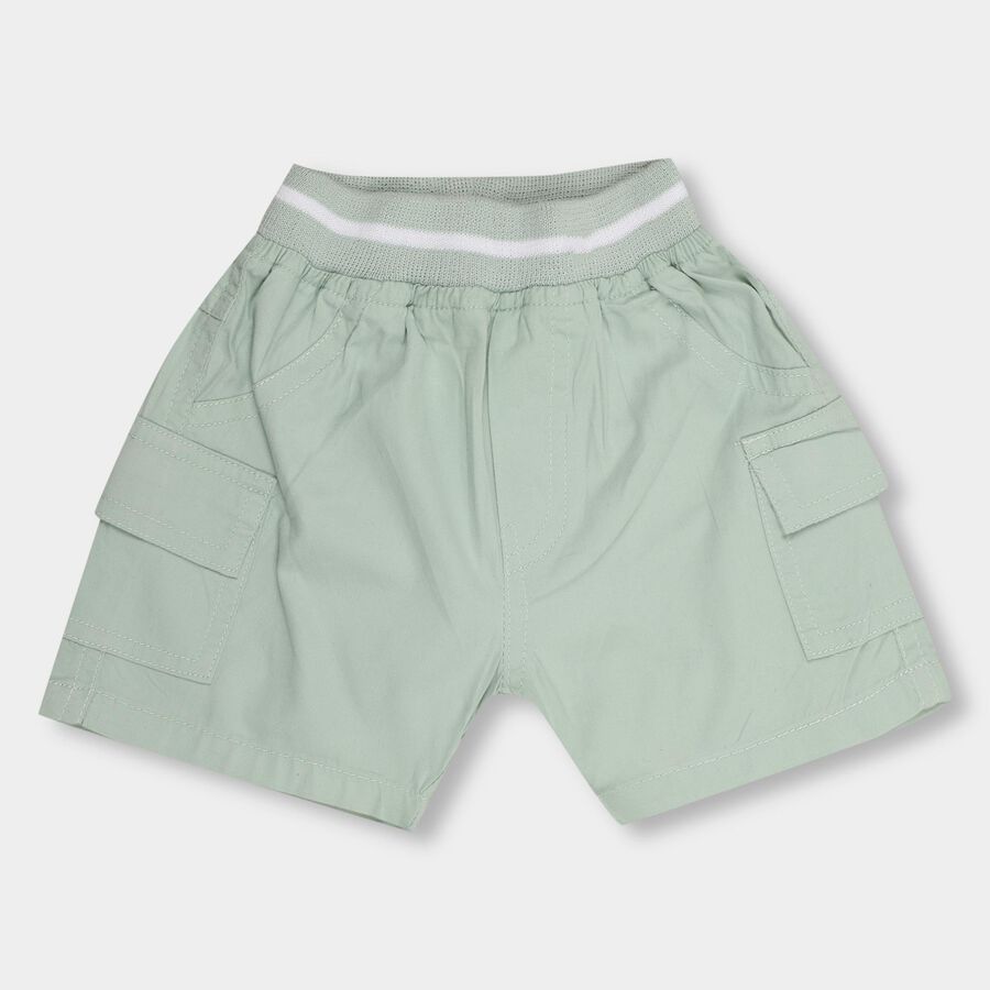 Infants' 100% Cotton Half Pant, Light Green, large image number null