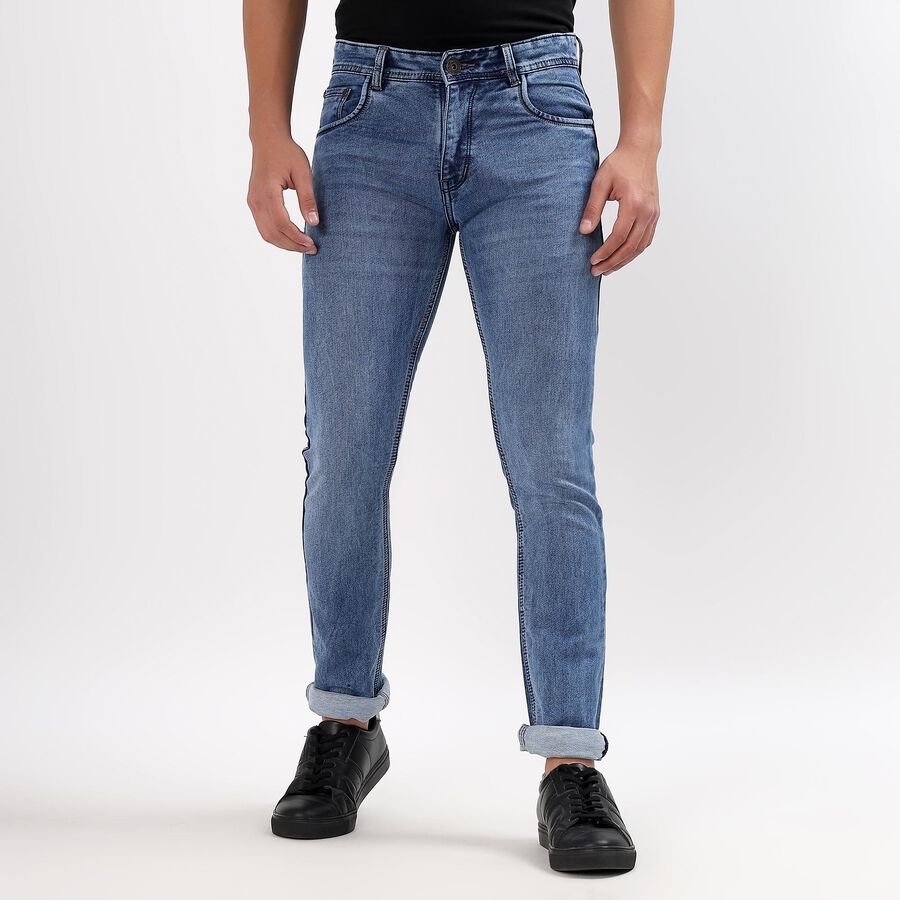 Men's Skinny Jeans, Mid Blue, large image number null