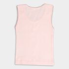 Girls' Cotton Vest, Peach, small