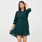 Ladies' Empire Dress, Dark Green, small image number null