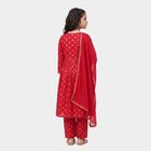 Girls' Wine Fusion Set with Dupatta Upper and Bottom Set, Wine, small