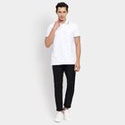 Men's Collared Half Sleeves T-Shirt, White, small image number null