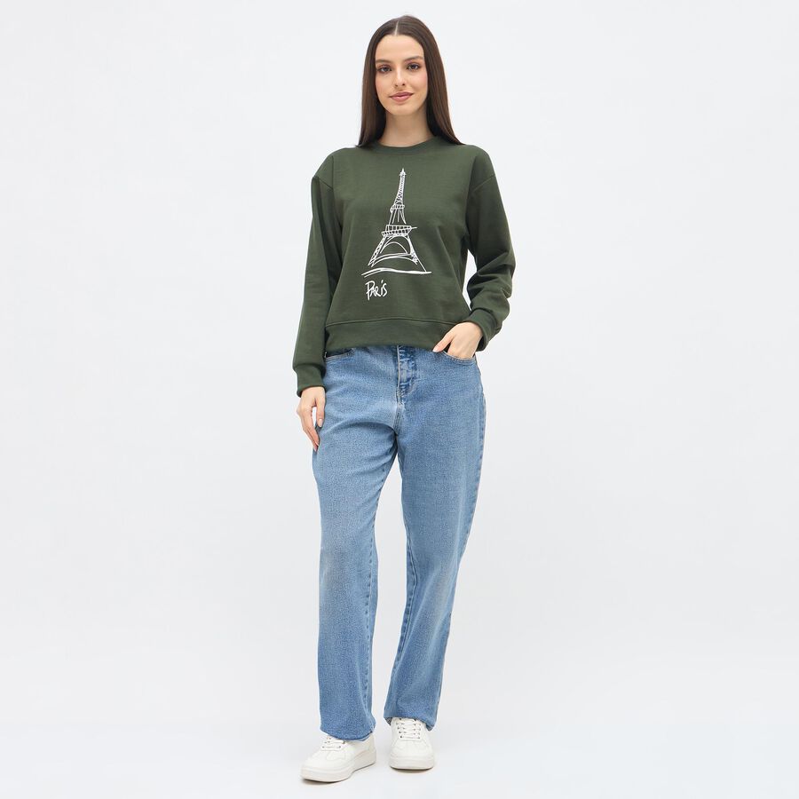 Ladies' Sweatshirt, ओलिव, large image number null