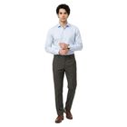 Men's Black Slim Fit Flat-Front Formal Trousers, Black, small