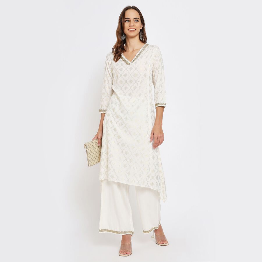 Ladies' Ethnic Set , Off White, large image number null