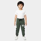 Boys' Green Jogger Fit Graphic Printed Pyjama, Dark Green, small