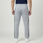 Men's Mid Grey Regular Fit Track Pants, Melange Mid Grey, small