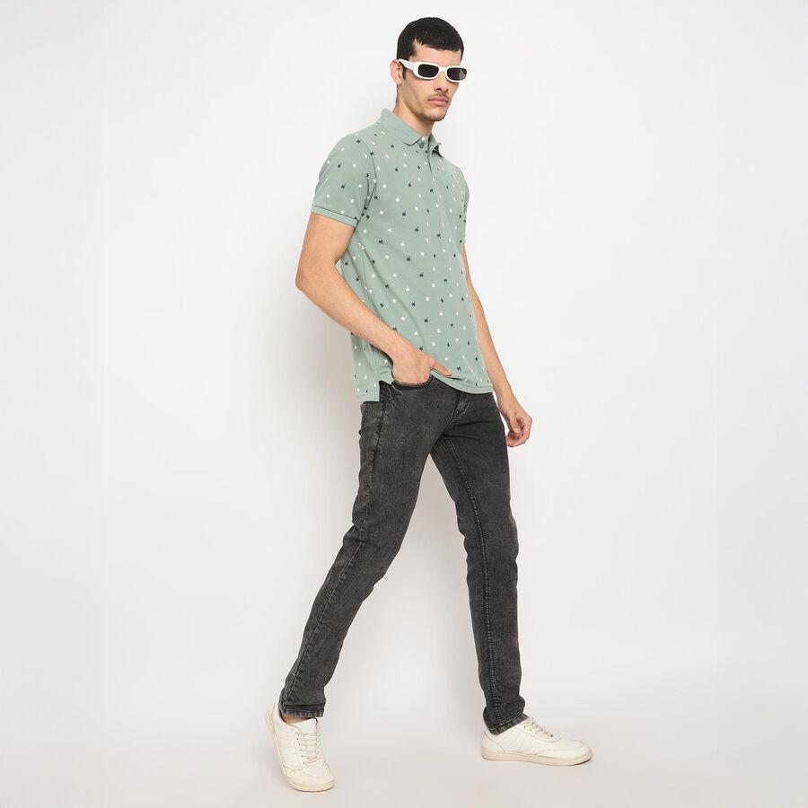 Men's Collared Half Sleeves T-Shirt , Light Green, large image number null