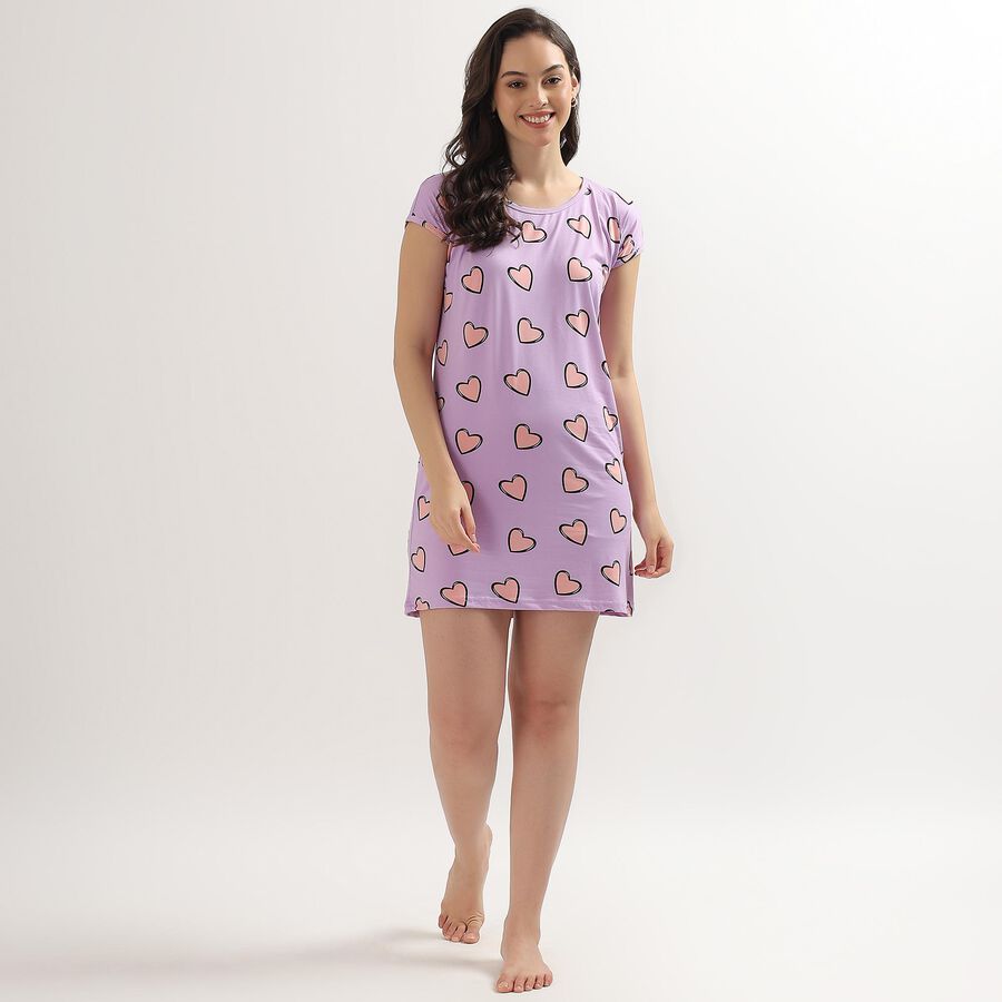 Ladies' Nighty, हल्का गुलाबी, large image number null