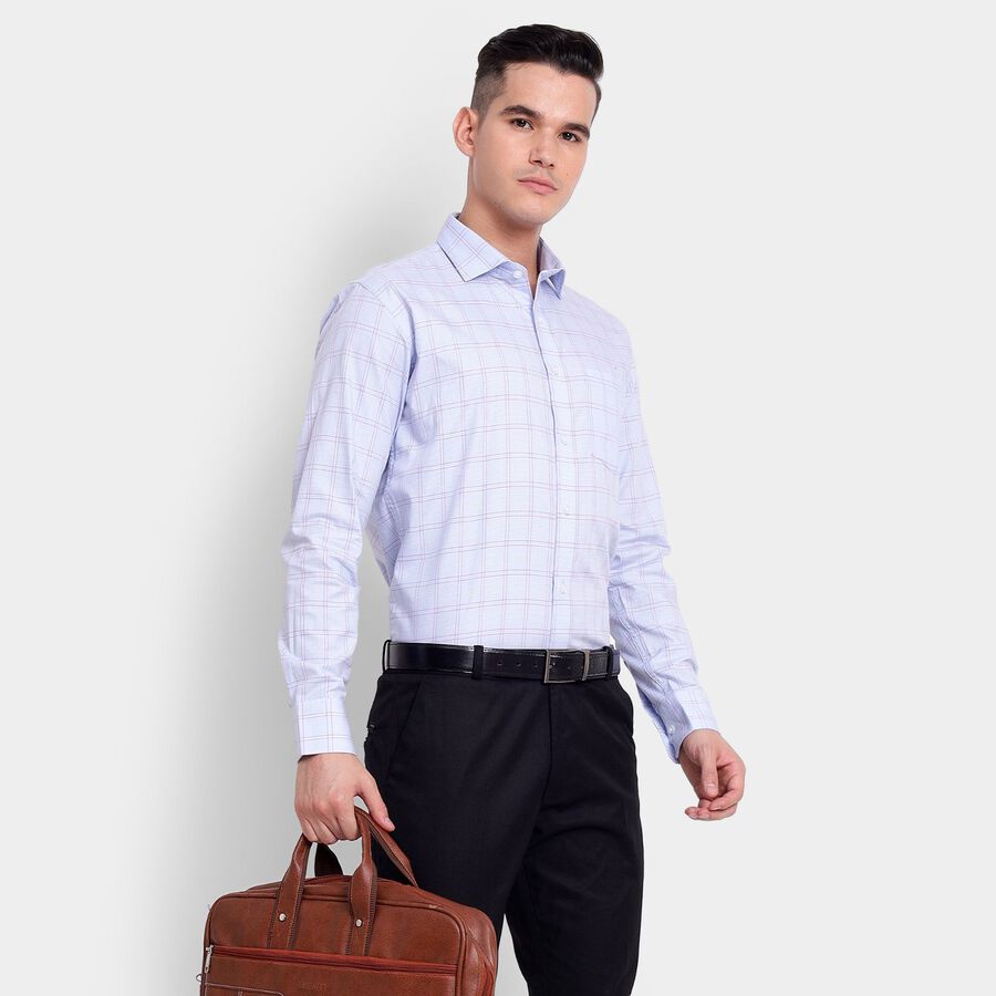 Men's Cotton Formal Shirt, Light Blue, large image number null