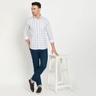 Men's 100% Cotton Casual Shirt, सफ़ेद, small image number null
